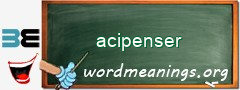 WordMeaning blackboard for acipenser